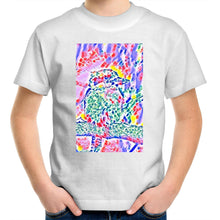 Load image into Gallery viewer, Kookaburra Fluro Design Kids Youth Crew T-Shirt.
