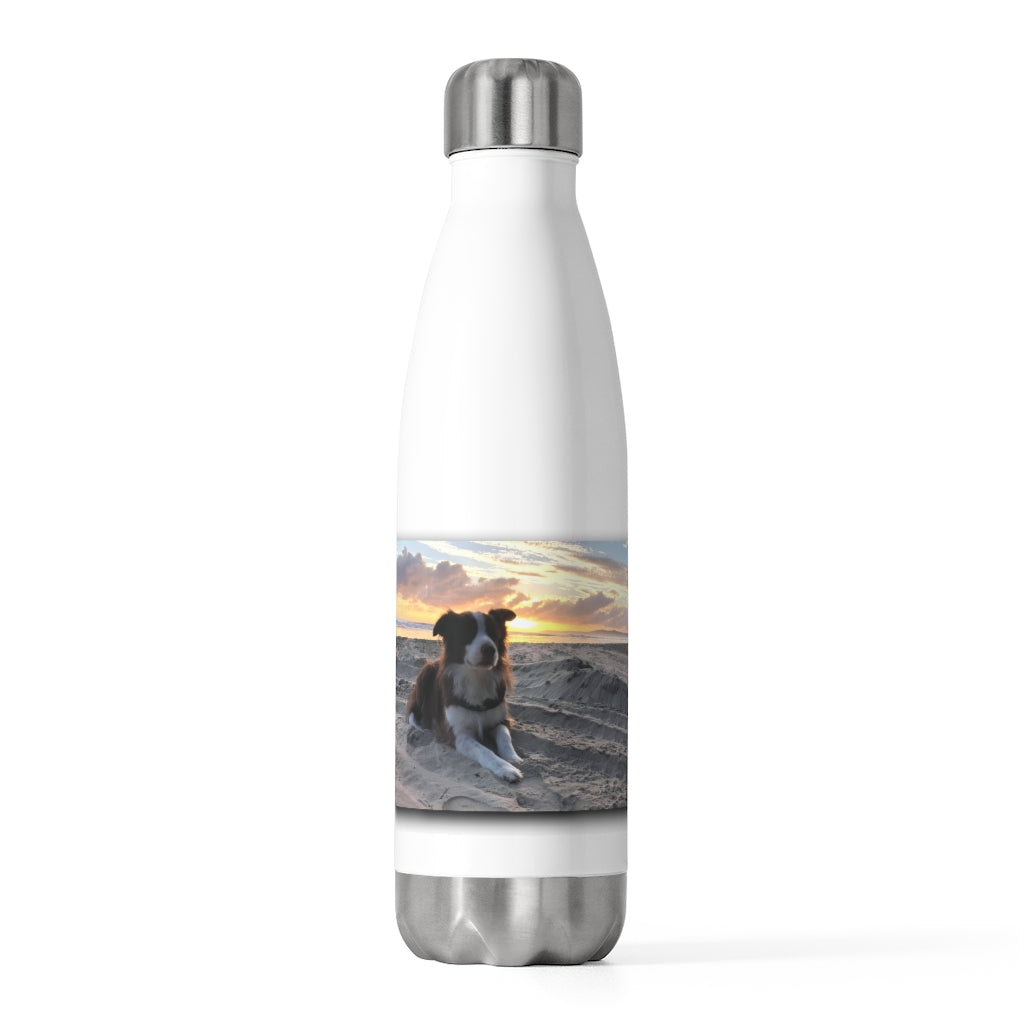 Border Collie Print Insulated 20oz Water Bottle