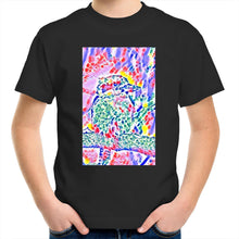 Load image into Gallery viewer, Kookaburra Fluro Design Kids Youth Crew T-Shirt.

