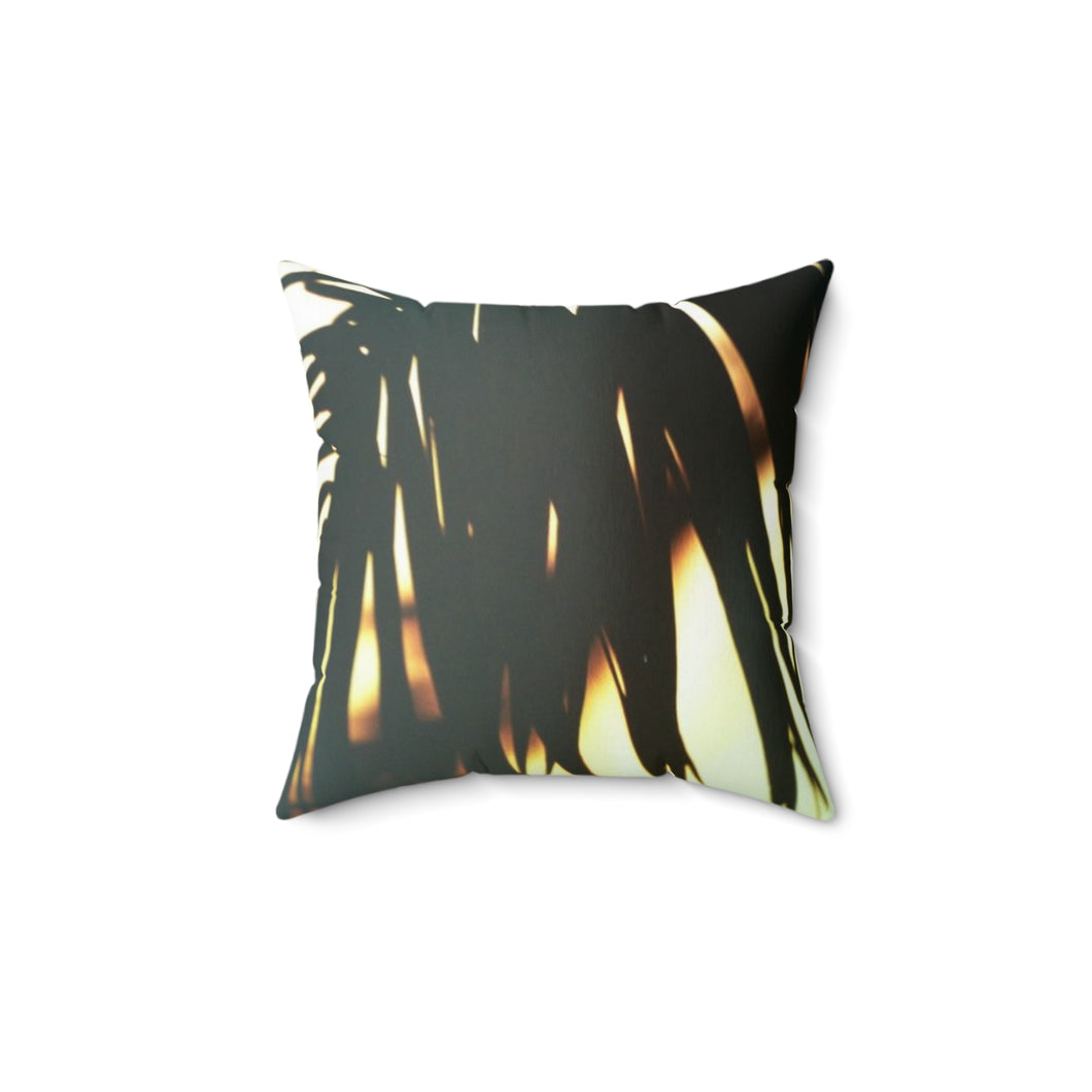 Palm Shadow Spun Polyester Square Pillow